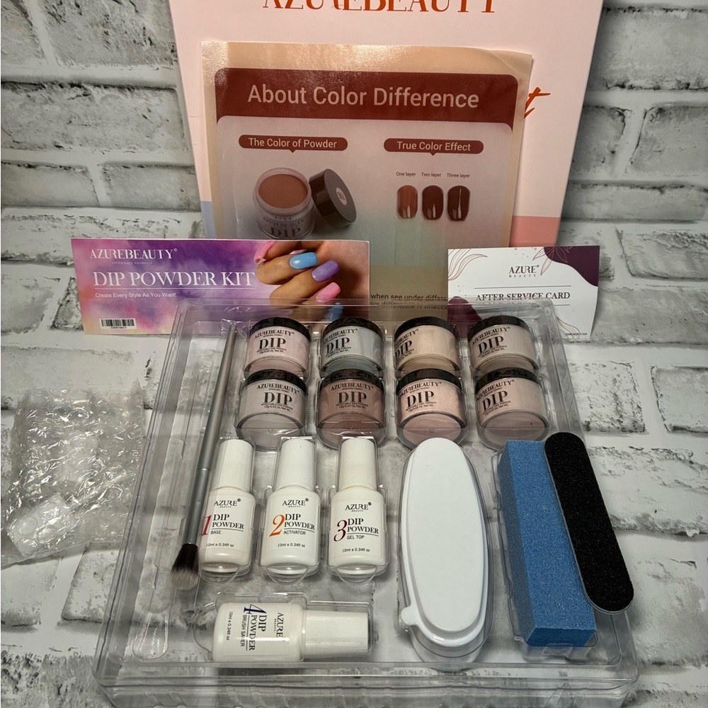 NEW - Azurebeauty Dip Powder Kit - Multi-Color